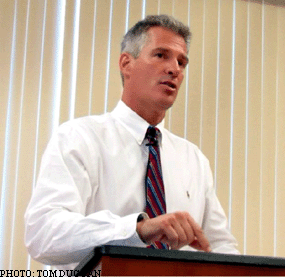 Sen. Scott Brown speaking in North Andover