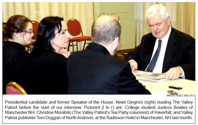 Speaker Newt Gingrich Interviewed By The Valley Patriot