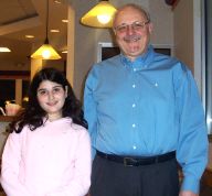George Kazanjian with former Valley Patriot cub reporter Hanna back in 2007 when he was first  a candidate for School Committee