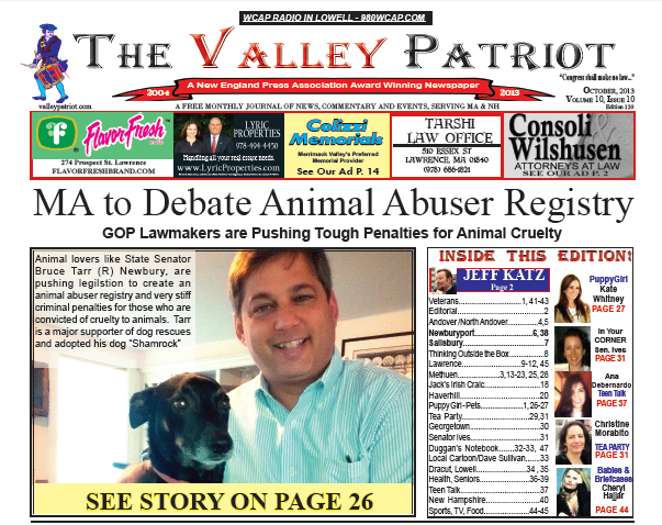 Download PDF of the October, 2013 Edition of The Valley Patriot (#120)
