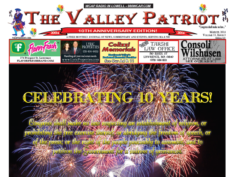 The Tenth Anniversary Edition of The Valley Patriot (March 2014)