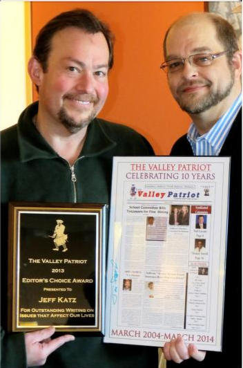 Jeff Katz Winner of the 2012 Valley Patriot Editor's Choice Award 