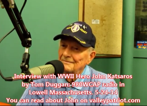 Video/Audio of Hypnotist Jerry Valley and WWII Hero John Katsaros – 980WCAP – with Tom Duggan (5-14-14)