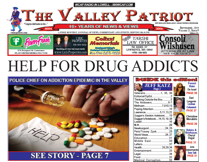 VIEW THE September, 2014 Valley Patriot PDF – Help For Drug Addicts (Edition #131)