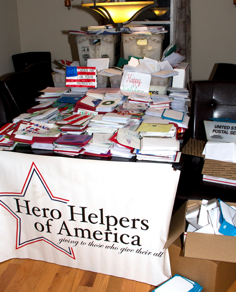 Thousands and Thousands of Cards From Throughout The World  Pouring in to Hero Helpers Headquarters!