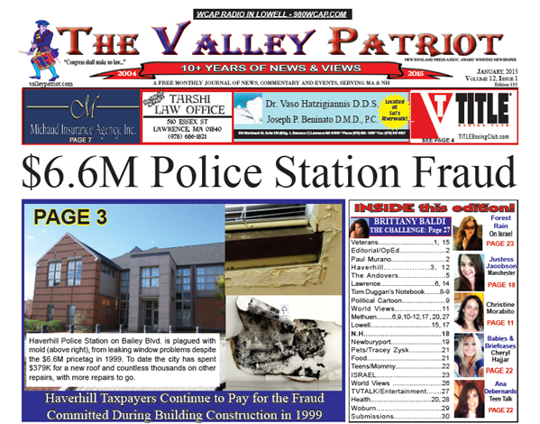 Download or View The January, 2015 Valley Patriot (Edition #135), Headline: $6.6M Police Station Fraud