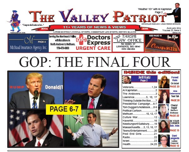 The Valley Patriot January, 2016 Edition: THE GOP TOP FOUR