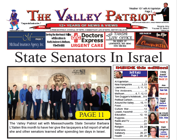 The Valley Patriot Print Edition #149, March 2016 – The 12th Anniversary Edition