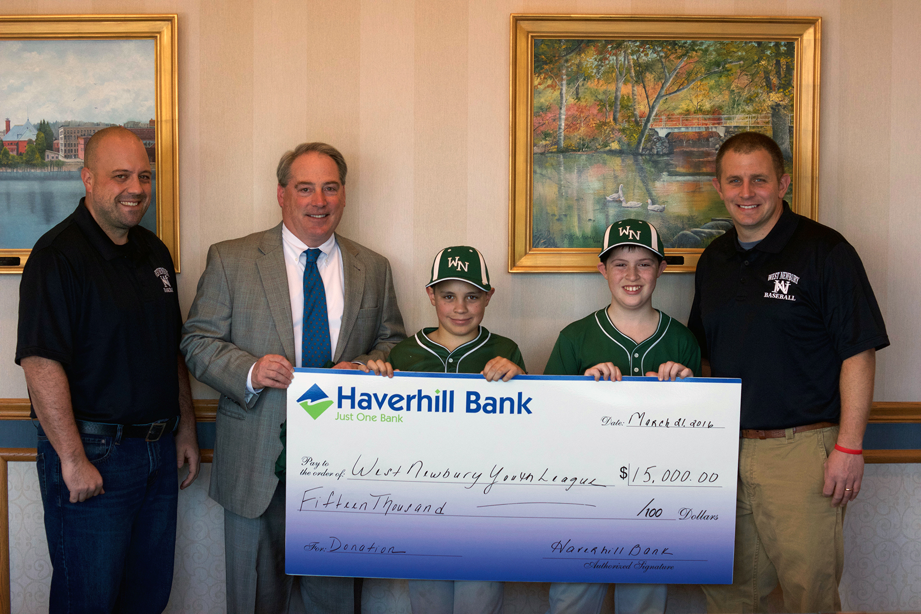 Haverhill Bank Donates $17,500 to West Newbury Causes