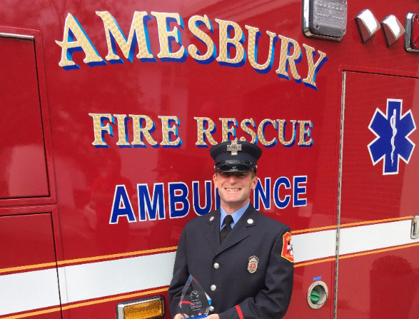 Amesbury Firefighter/EMT Todd Calderwood Receives Award