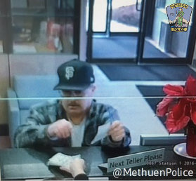Methuen Police Searching for Bank Robber