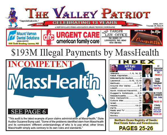 The Valley Patriot Print Edition (#162) April, 2017 – Incompetent MassHealth