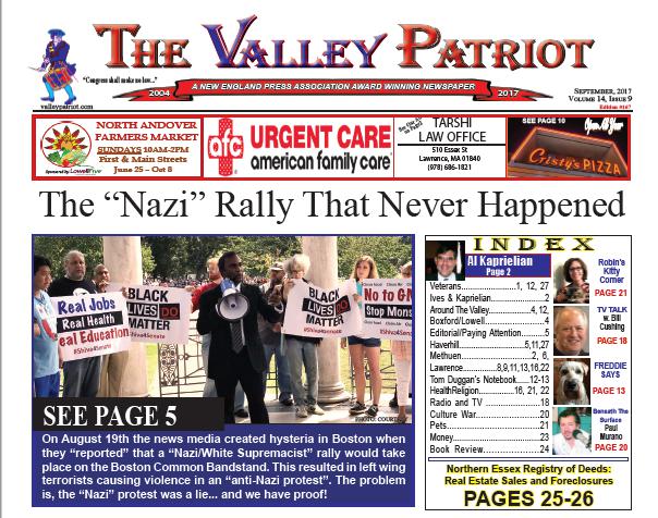 The Print Edition of The Valley Patriot – September, 2017 – The Nazi Rally That Never Happened