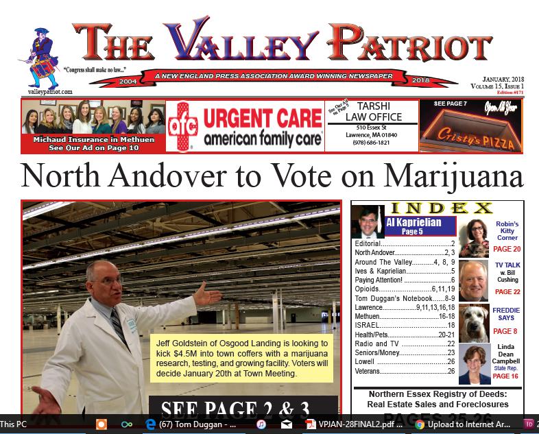 PDF of the Print Edition of The Valley Patriot – North Andover to Vote on Marijuana