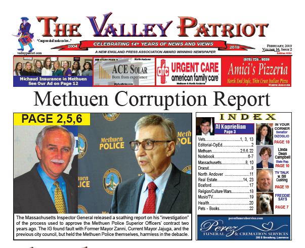 PDF of The February, 2019 Valley Patriot ~ Methuen Corruption Report