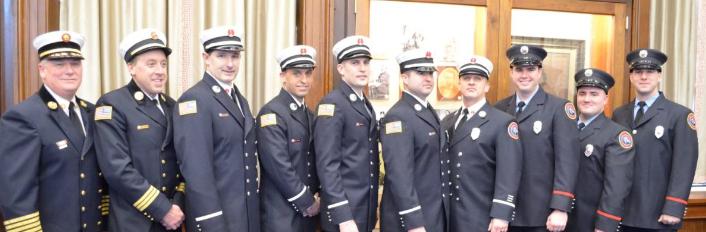 Andover Fire Rescue Formally Elevates New Deputy Chief and Lieutenants and Swears in 3 New Firefighters