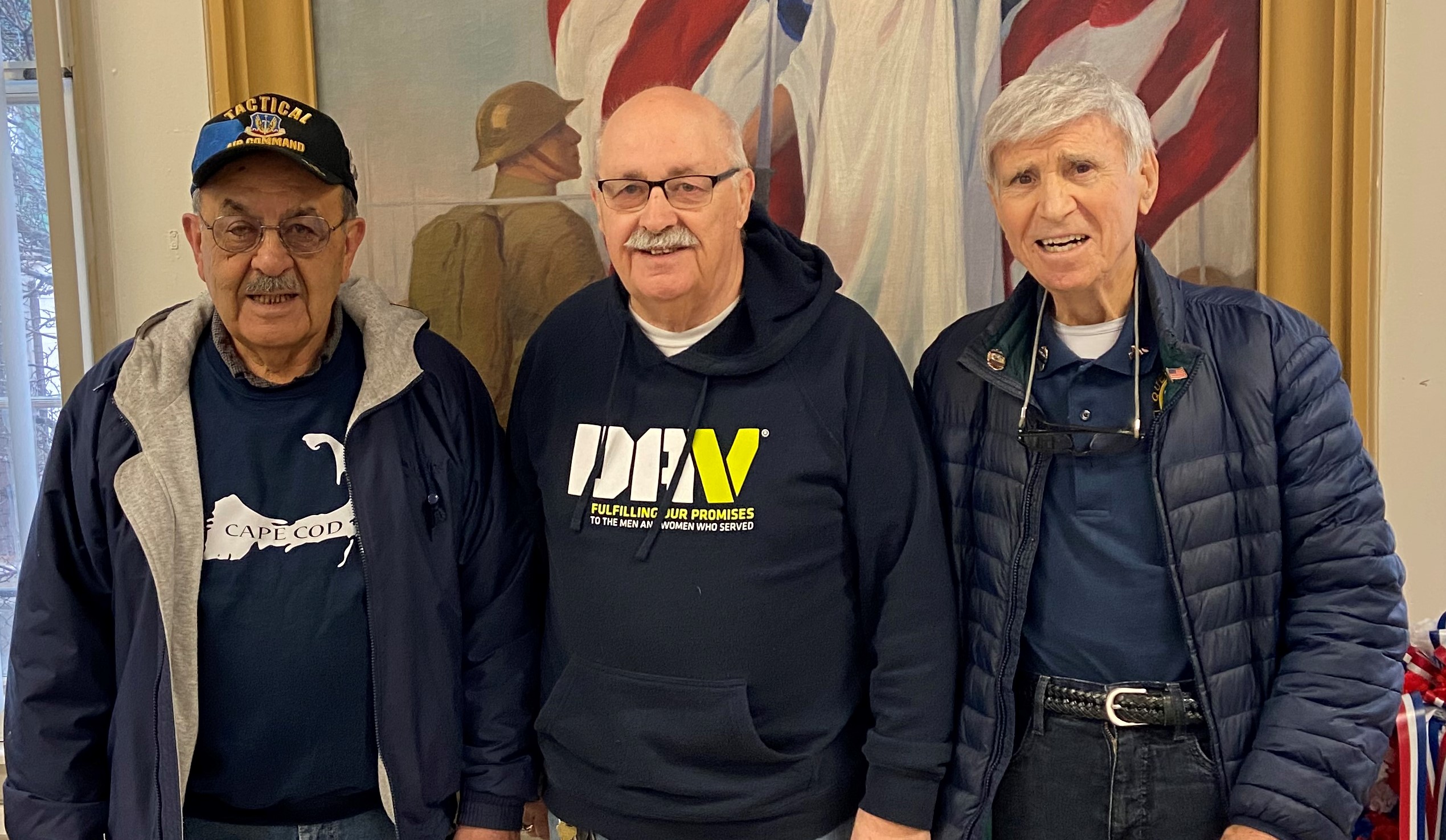 HEROES IN OUR MIDST – Don Silba, Joseph Augusta, Joe DiZoglio, and the Vets at the Lawrence DAV!