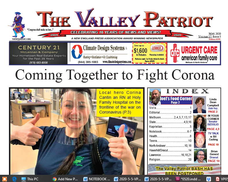 PDF of the May, 2020 Valley Patriot: Coming Together to Fight Corona