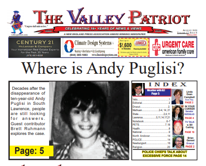 PDF of the August 2020 Valley Patriot Newspaper ~ Where is Andy Puglisi?