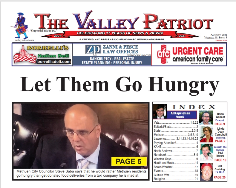 PDF of the August, 2021 Valley Patriot ~ Let Them Go Hungry