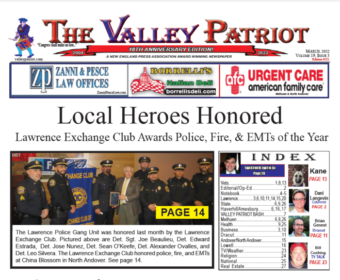 PDF of the 18th Anniversary Edition of The Valley Patriot, March, 2022