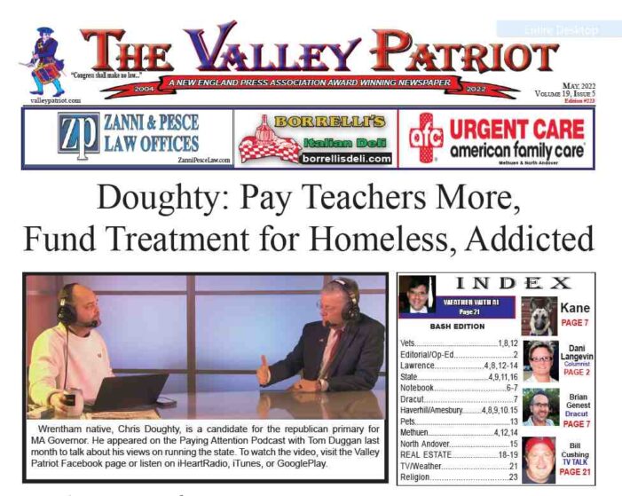 PDF of the May, 2022 VALLEY PATRIOT NEWSPAPER