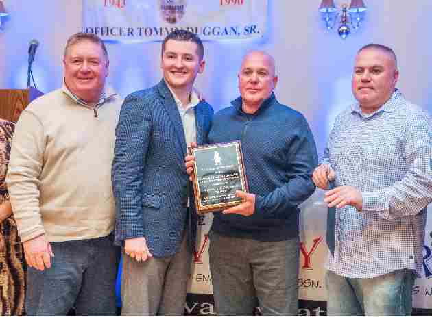 Ret. Lawrence Firefighter Mike Delaney Receives Officer Tom Duggan Hero Firefighter Award